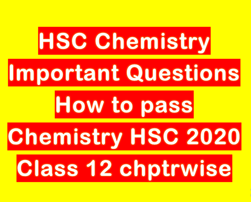 chemistry important questions class 12