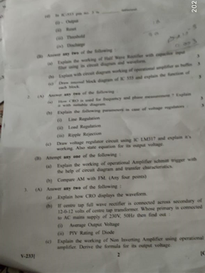 Electronics Question Paper 1