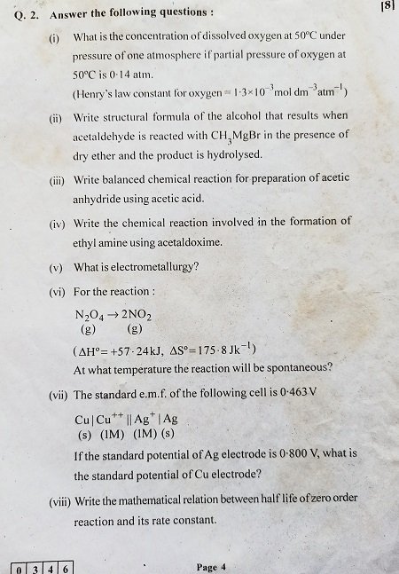 chemistry qs paper hsc