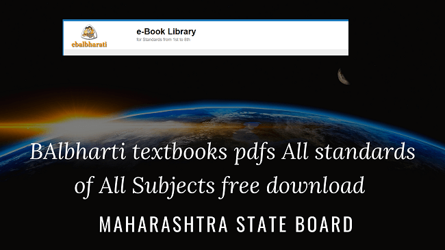 BAlbharti textbooks pdfs All standards of All Subjects free download
