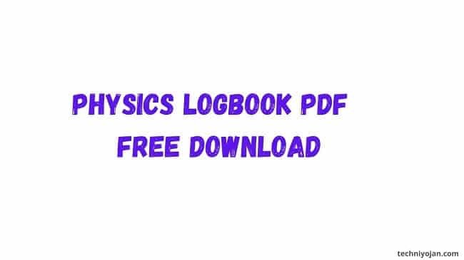 Free download physics logbook pdf for numericals