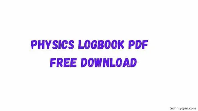 Physics Logbook pdf free download