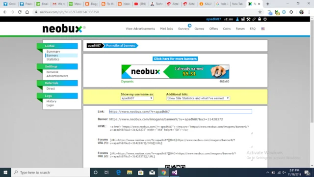 Earn money online from neobux
